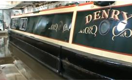 Narrowboat in the Dry Docks at Venetian Marina